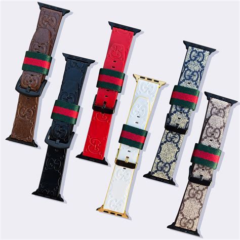 black gucci apple watch band|genuine Gucci watch bands.